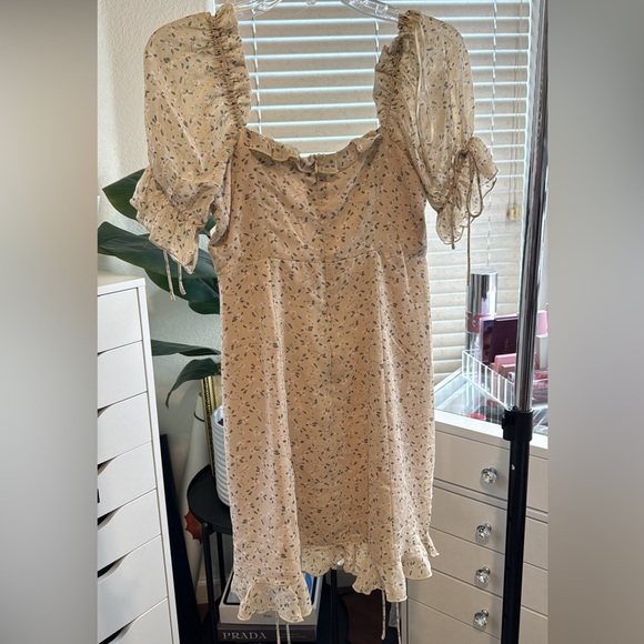 Miss Lola Flora Dress - Nude (out of stock on website) - Picture 2 of 2